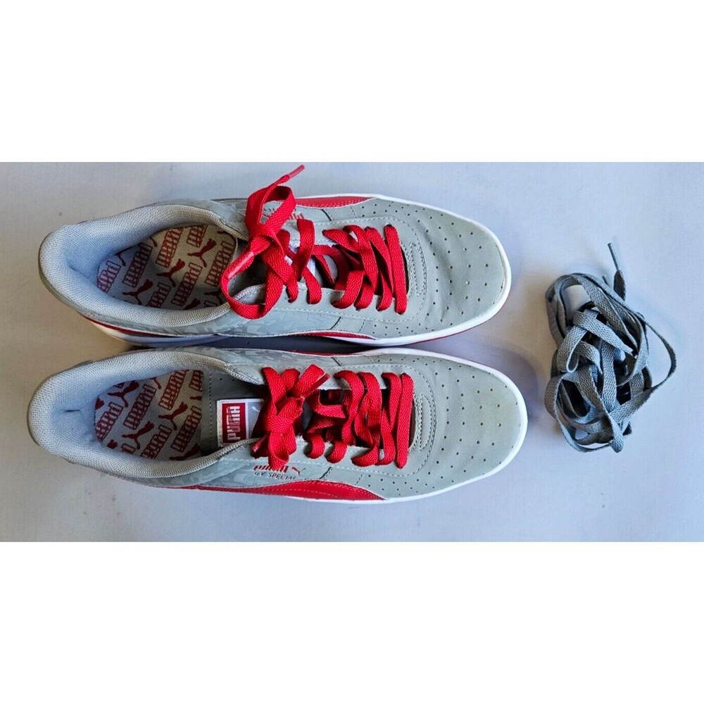 Men's. Puma Sport Lifestyle Shoes. Gray/Red. Size 9. With Box.